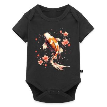 koi fish japanese carp pond fish koi - Baby Premium short-sleeve bodysuit - black - Front