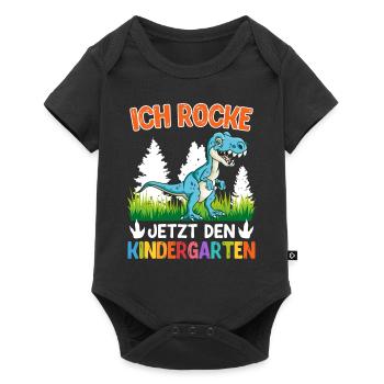 Kindergartenkind Ich rocke jetzt den Kindergarten - Baby Premium Kurzarmbody - Schwarz - Vorne