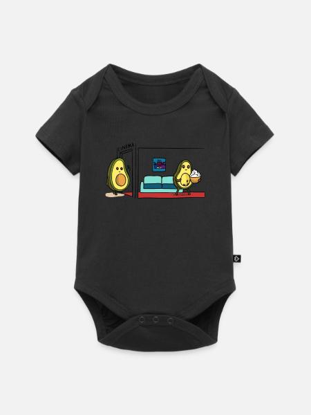 Avocado Kino - Baby Premium Kurzarmbody - Schwarz