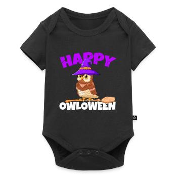 Happy Owloween Nocturnal Bird Owl Lover Birds Of P - Baby Premium Kurzarmbody - Schwarz - Vorne