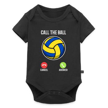 Appelez le ballon volleyball - Body à manches courtes Premium Bébé - noir - Devant