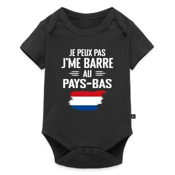 Je Peux Pas J'me Barre Au Pays-Bas - Body à manches courtes Premium Bébé - noir - Devant