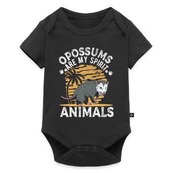 Opossum Spirit Animal Possum Marsupial - Body à manches courtes Premium Bébé - noir - Devant