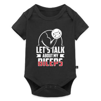 Let's talk about my biceps curls muscle workout - Baby Premium short-sleeve bodysuit - black - Front