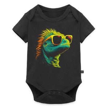Iguana Lizard Sunglasses - Baby Premium short-sleeve bodysuit - black - Front