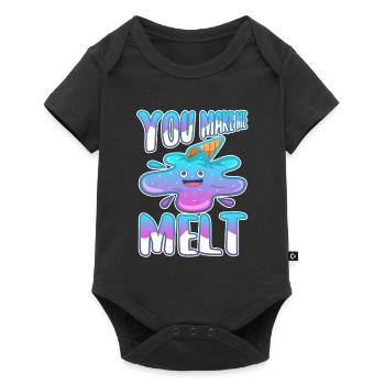 Tu me fais fondre, crème glacée - Body à manches courtes Premium Bébé - noir - Devant
