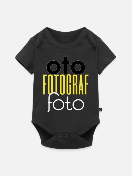 Hier ist der Fotograf - Baby Premium Kurzarmbody - Schwarz