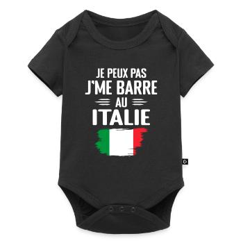 Je Peux Pas J'me Barre Au Italie - Body à manches courtes Premium Bébé - noir - Devant