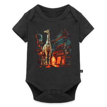 Giraffe Animal Africa Gift Animal Lover Zoo - Baby Premium short-sleeve bodysuit - black - Front
