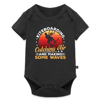 Kitesurf Catch Air Kiteboarder Kitesurfer - Body à manches courtes Premium Bébé - noir - Devant