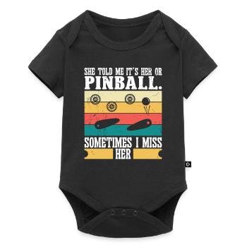 She told me it is her or pinball. - Baby Premium short-sleeve bodysuit - black - Front