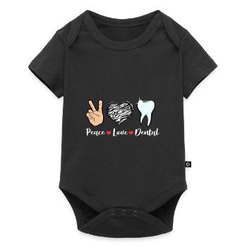 Zahn Zähne Zahnarzt Zahnmedizinische Angestellte - Baby Premium Kurzarmbody - Schwarz - Vorne
