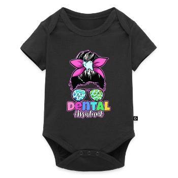 Zahn Zähne Zahnarzt Zahnmedizinische Angestellte - Baby Premium Kurzarmbody - Schwarz - Vorne
