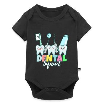 Zahn Zähne Zahnarzt Zahnmedizinische Angestellte - Baby Premium Kurzarmbody - Schwarz - Vorne