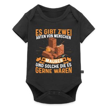 Maurer Handwerker Es gibt zwei Arten von Menschen - Baby Premium Kurzarmbody - Schwarz - Vorne