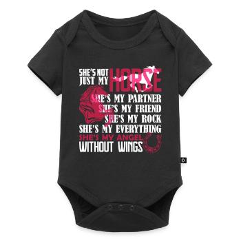 Horse She's Not Just My Horse - Baby Premium short-sleeve bodysuit - black - Front
