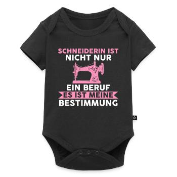Näher Schneiderin - Baby Premium Kurzarmbody - Schwarz - Vorne