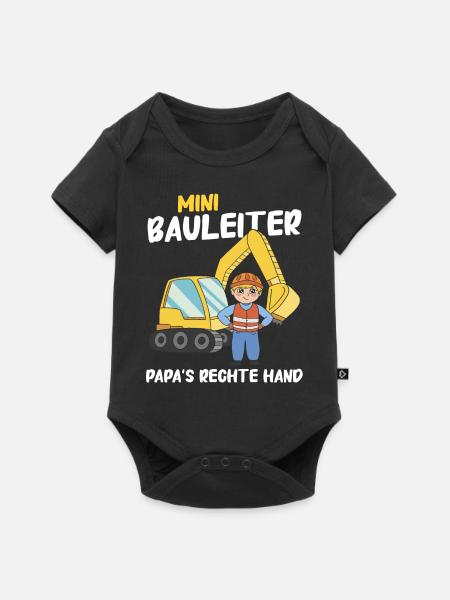 Bauleiter Bauleitung - Baby Premium Kurzarmbody - Schwarz