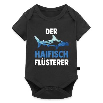 Fische Haifisch - Baby Premium Kurzarmbody - Schwarz - Vorne