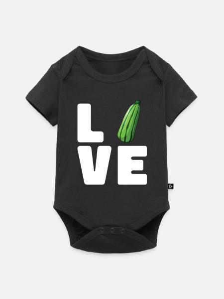 Zucchini - Baby Premium Kurzarmbody - Schwarz