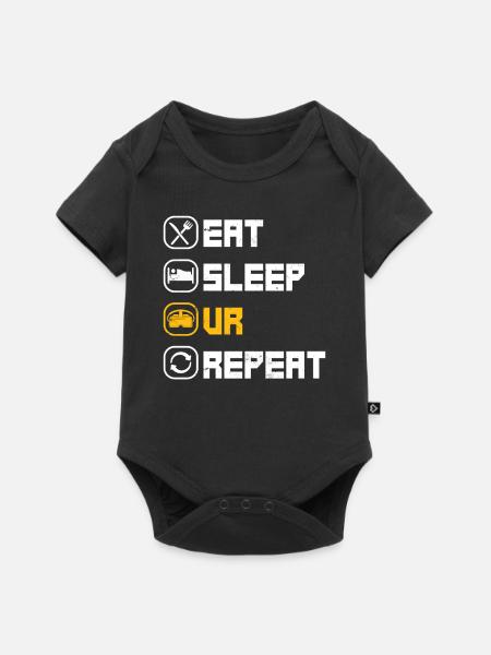 Virtual Reality VR Geschenk - Baby Premium Kurzarmbody - Schwarz