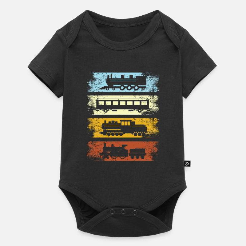 Retro Railroad Vintage - Body à manches courtes Premium Bébé - noir