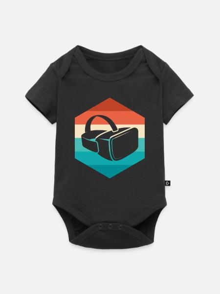 Virtual Reality VR Geschenk - Baby Premium Kurzarmbody - Schwarz