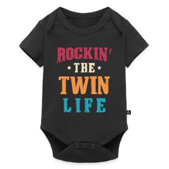 Rockin The Twin Life - Baby Premium short-sleeve bodysuit - black - Front