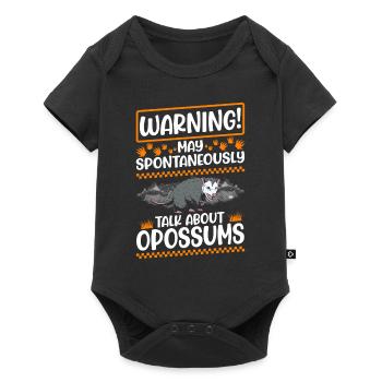 Avertissement Opossum Possum Marsupial - Body à manches courtes Premium Bébé - noir - Devant