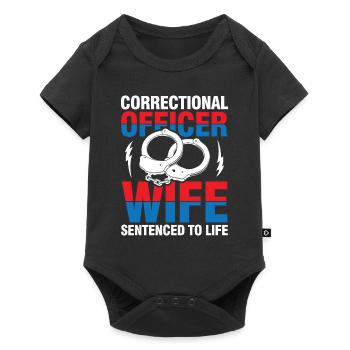 Correction Officer Wife für einen - Baby Premium Kurzarmbody - Schwarz - Vorne