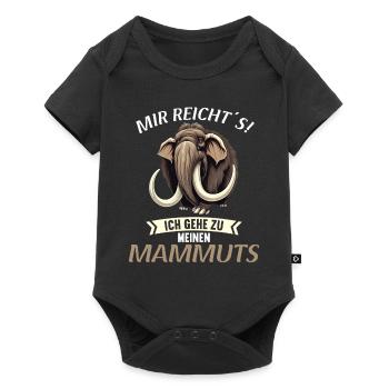 Ich mag halt einfach Mammuts Mammut - Baby Premium Kurzarmbody - Schwarz - Vorne