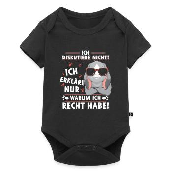 Ich diskutiere nicht erkläre warum ich Recht habe - Baby Premium Kurzarmbody - Schwarz - Vorne