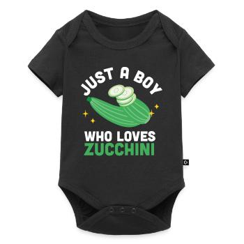 Zucchini - Baby Premium Kurzarmbody - Schwarz - Vorne