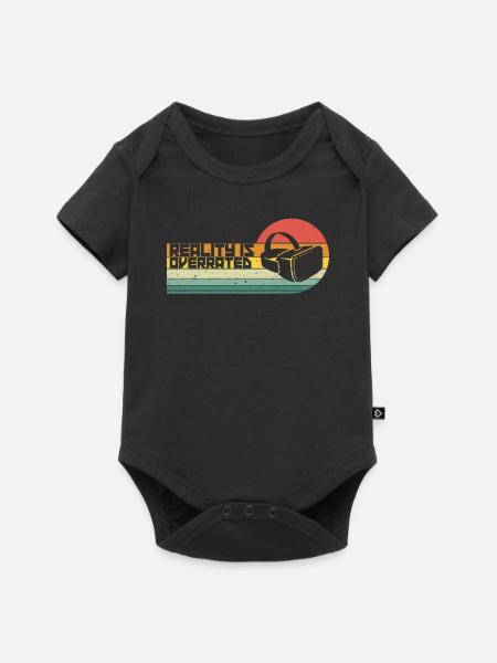 Virtual Reality VR Geschenk - Baby Premium Kurzarmbody - Schwarz