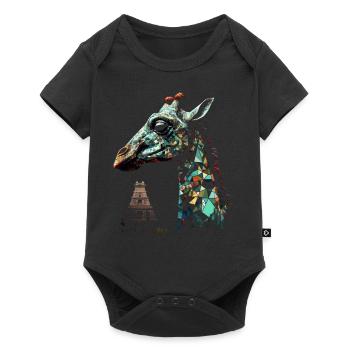 Giraffe Animal Africa Gift Animal Lover Zoo - Baby Premium short-sleeve bodysuit - black - Front