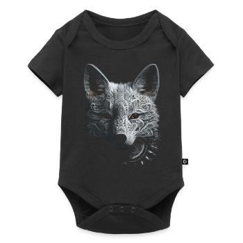 Fox Animal Lover Gift Motif animal sauvage - Body à manches courtes Premium Bébé - noir - Devant