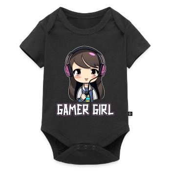 Gaming Console PC Gamer Girl Gamer Girl - Baby Premium short-sleeve bodysuit - black - Front