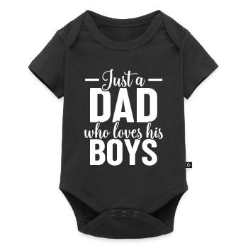 Just A Dad Who Loves His Boys - Daddy Father's Day - Baby Premium short-sleeve bodysuit - black - Front