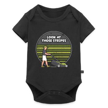 Look At Those Stripes Lawn Mowers Garden - Baby Premium short-sleeve bodysuit - black - Front