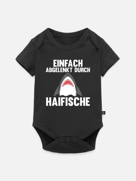 Fische Haifisch - Baby Premium Kurzarmbody - Schwarz