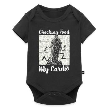 Vérifier les étiquettes des aliments est mon allergique aux noix de cardio - Body à manches courtes Premium Bébé - noir - Devant