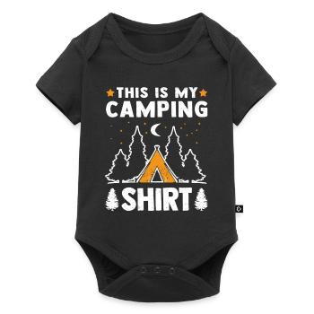 Camping Camper Zelten Campen - Baby Premium short-sleeve bodysuit - black - Front