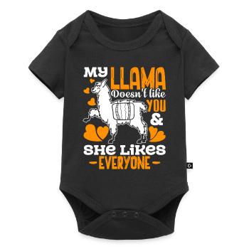 Llama My Llama Doesn't Like You - Baby Premium short-sleeve bodysuit - black - Front