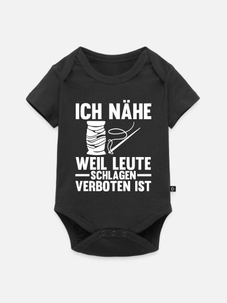 Schneidern Nähen - Baby Premium Kurzarmbody - Schwarz