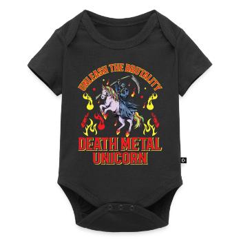 Goth Rock Satan Unicorn Festivals Death Metal - Baby Premium short-sleeve bodysuit - black - Front