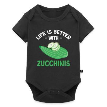 Courgette - Baby Premium short-sleeve bodysuit - black - Front