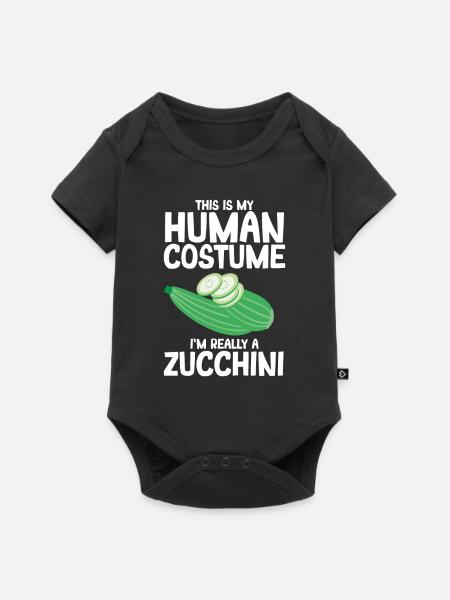 Zucchini - Baby Premium Kurzarmbody - Schwarz