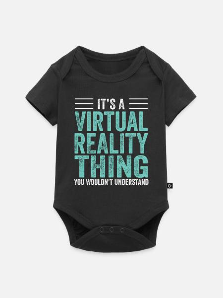 Virtual Reality VR Geschenk - Baby Premium Kurzarmbody - Schwarz