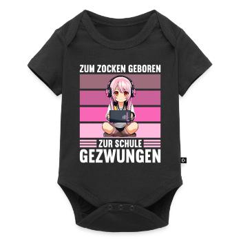 Gaming Konsole PC Zockerin Mädchen Gamer Girl - Baby Premium Kurzarmbody - Schwarz - Vorne