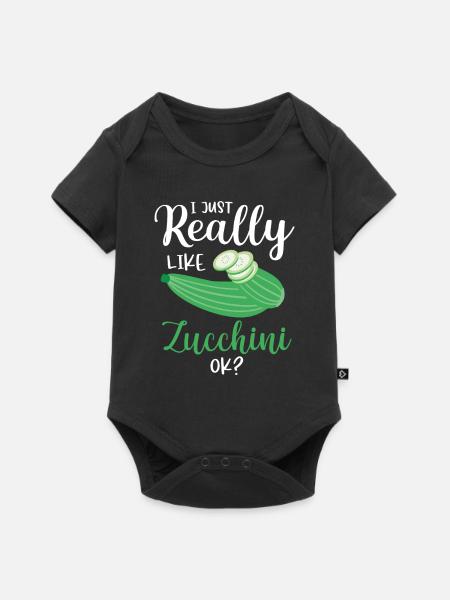 Zucchini - Baby Premium Kurzarmbody - Schwarz